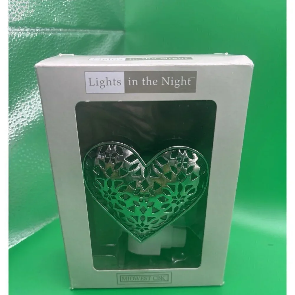 Ganz Lights in the night Nightlight Heart Metal Heart Plastic Base